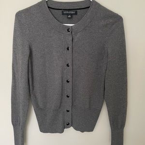 Charcoal Cotton/silk/cashmere Cardigan - Banana Republic S